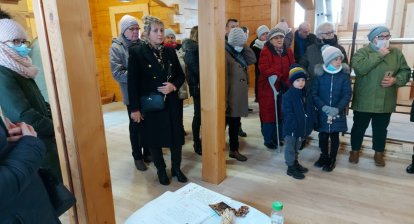 Poświęcenie kamienia węgielnego w Małkach
