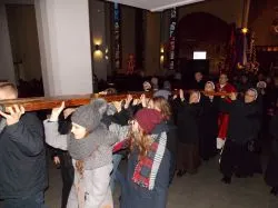 Pożegnanie symboli ŚDM w diecezjalnym sanktuarium Miłosierdzia Bożego w Toruniu