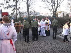 Symbole ŚDM w Grudziądzu-Strzemięcinie
