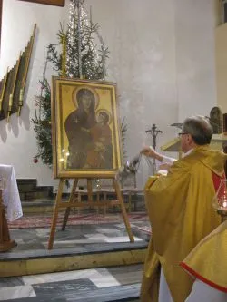 Symbole ŚDM w Grudziądzu-Strzemięcinie