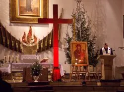 Symbole ŚDM w Grudziądzu-Strzemięcinie