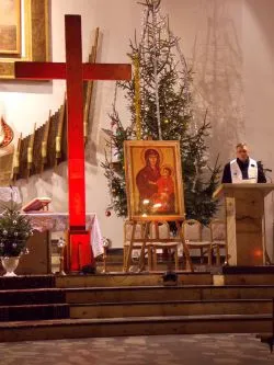 Symbole ŚDM w Grudziądzu-Strzemięcinie