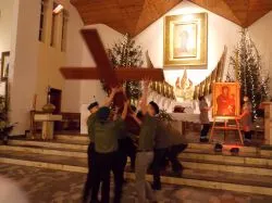 Symbole ŚDM w Grudziądzu-Strzemięcinie