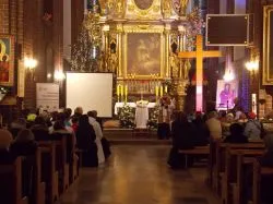 Symbole ŚDM w parafii pw. św. Mikołaja w Grudziądzu