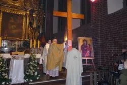 Symbole ŚDM w parafii pw. św. Mikołaja w Grudziądzu