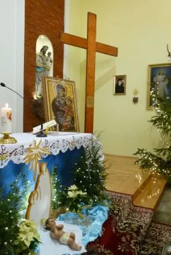 Symbole ŚDM w kaplicy Sióstr Elżbietanek w Grudziądzu