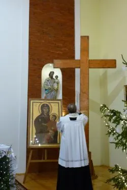 Symbole ŚDM w kaplicy Sióstr Elżbietanek w Grudziądzu