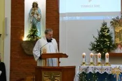 Symbole ŚDM w kaplicy Sióstr Elżbietanek w Grudziądzu
