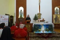 Symbole ŚDM w kaplicy Sióstr Elżbietanek w Grudziądzu