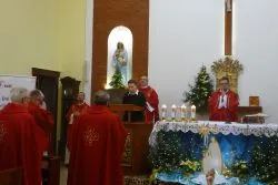 Symbole ŚDM w kaplicy Sióstr Elżbietanek w Grudziądzu