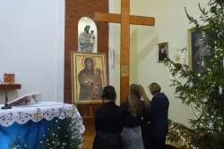 Symbole ŚDM w kaplicy Sióstr Elżbietanek w Grudziądzu