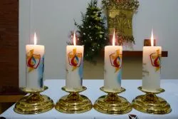 Symbole ŚDM w kaplicy Sióstr Elżbietanek w Grudziądzu