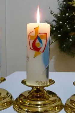 Symbole ŚDM w kaplicy Sióstr Elżbietanek w Grudziądzu