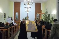 Symbole ŚDM w kaplicy Sióstr Elżbietanek w Grudziądzu