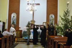 Symbole ŚDM w kaplicy Sióstr Elżbietanek w Grudziądzu