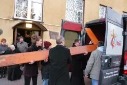 Symbole ŚDM w kaplicy Sióstr Elżbietanek w Grudziądzu