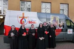 Symbole ŚDM w kaplicy Sióstr Elżbietanek w Grudziądzu