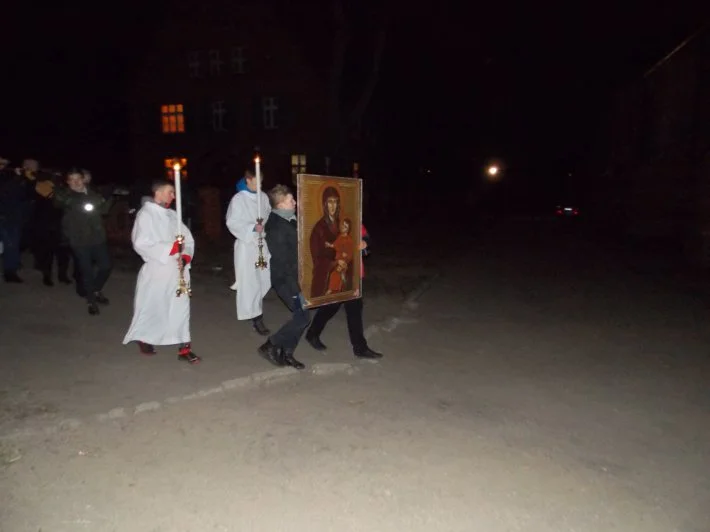 Krzyż i ikona ŚDM w Nowym Mieście Lubawskim