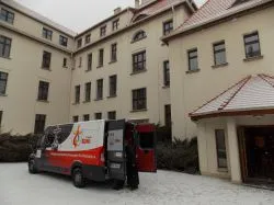 Symbole ŚDM w Wyższym Seminarium Duchownym w Toruniu