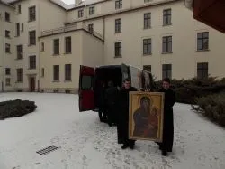 Symbole ŚDM w Wyższym Seminarium Duchownym w Toruniu