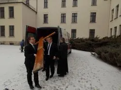 Symbole ŚDM w Wyższym Seminarium Duchownym w Toruniu