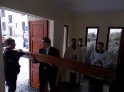 Symbole ŚDM w Wyższym Seminarium Duchownym w Toruniu