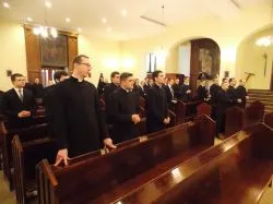 Symbole ŚDM w Wyższym Seminarium Duchownym w Toruniu