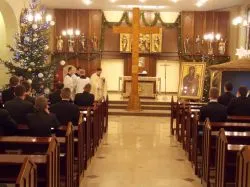Symbole ŚDM w Wyższym Seminarium Duchownym w Toruniu