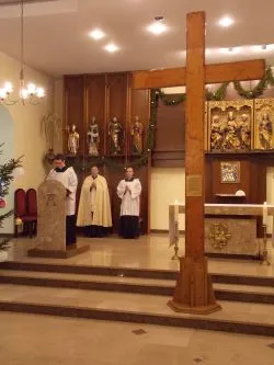 Symbole ŚDM w Wyższym Seminarium Duchownym w Toruniu