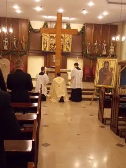 Symbole ŚDM w Wyższym Seminarium Duchownym w Toruniu