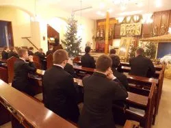 Symbole ŚDM w Wyższym Seminarium Duchownym w Toruniu
