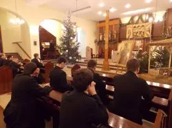 Symbole ŚDM w Wyższym Seminarium Duchownym w Toruniu