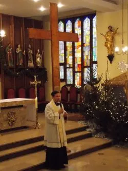 Symbole ŚDM w Wyższym Seminarium Duchownym w Toruniu
