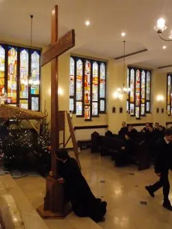Symbole ŚDM w Wyższym Seminarium Duchownym w Toruniu