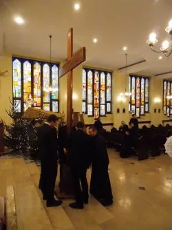 Symbole ŚDM w Wyższym Seminarium Duchownym w Toruniu