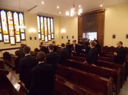 Symbole ŚDM w Wyższym Seminarium Duchownym w Toruniu