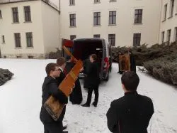 Symbole ŚDM w Wyższym Seminarium Duchownym w Toruniu