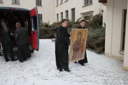 Symbole ŚDM w Wyższym Seminarium Duchownym w Toruniu