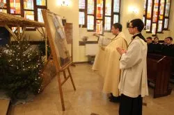 Symbole ŚDM w Wyższym Seminarium Duchownym w Toruniu