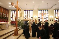 Symbole ŚDM w Wyższym Seminarium Duchownym w Toruniu