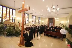 Symbole ŚDM w Wyższym Seminarium Duchownym w Toruniu
