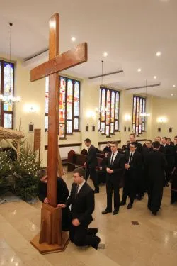 Symbole ŚDM w Wyższym Seminarium Duchownym w Toruniu