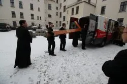 Symbole ŚDM w Wyższym Seminarium Duchownym w Toruniu