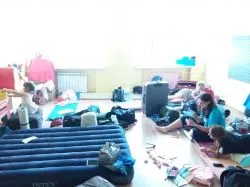 Grupa niebieska w drodze do Matki Bożej
