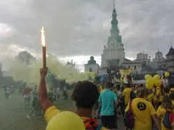 Akademicka grupa żółta w drodze na Jasną Górę