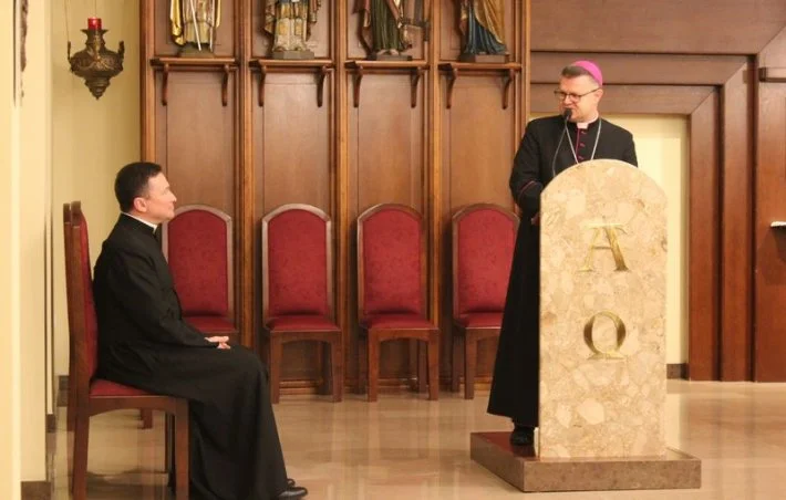 Spotkanie bpa Wiesława Śmigla z klerykami