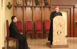 Spotkanie bpa Wiesława Śmigla z klerykami
