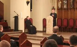 Spotkanie bpa Wiesława Śmigla z klerykami
