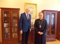 Bp Wiesław Śmigiel z wizytą u władz wojewdztwa i miasta