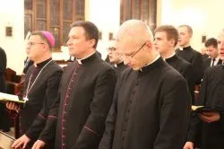 Bp Wiesław Śmigiel z kolędą w seminarium